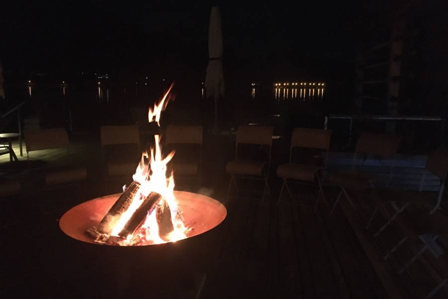 Feuerschale im Strandhotel am Weissensee